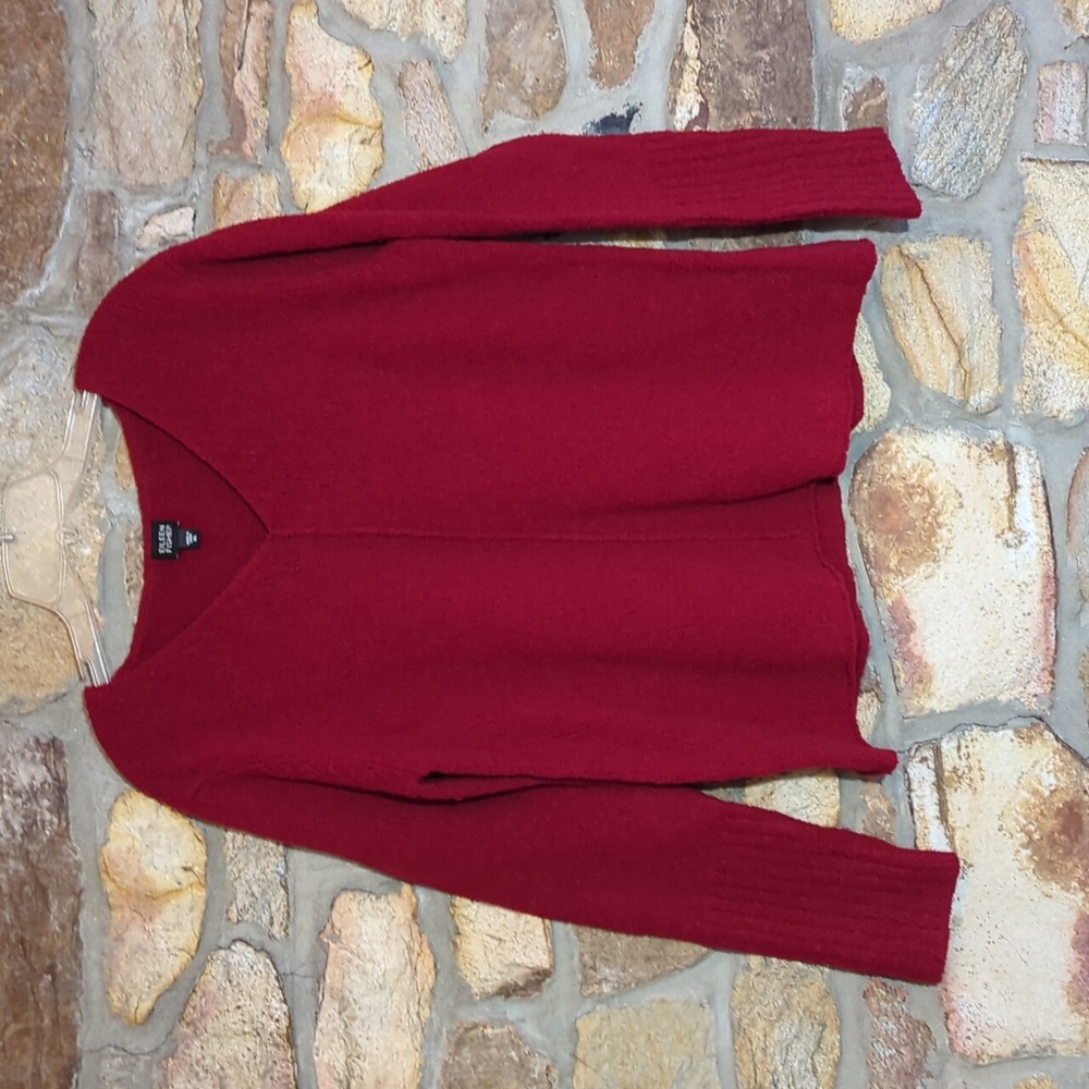 Eileen Fisher red wool sweater